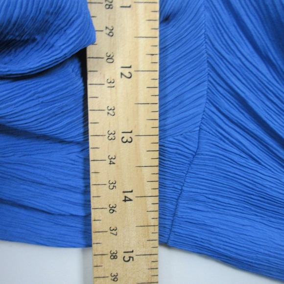 Everlane Naia Ripple Crinkle Gauze Wide Leg Pants Women M Blue Boho Flowy 268 - Picture 7 of 9